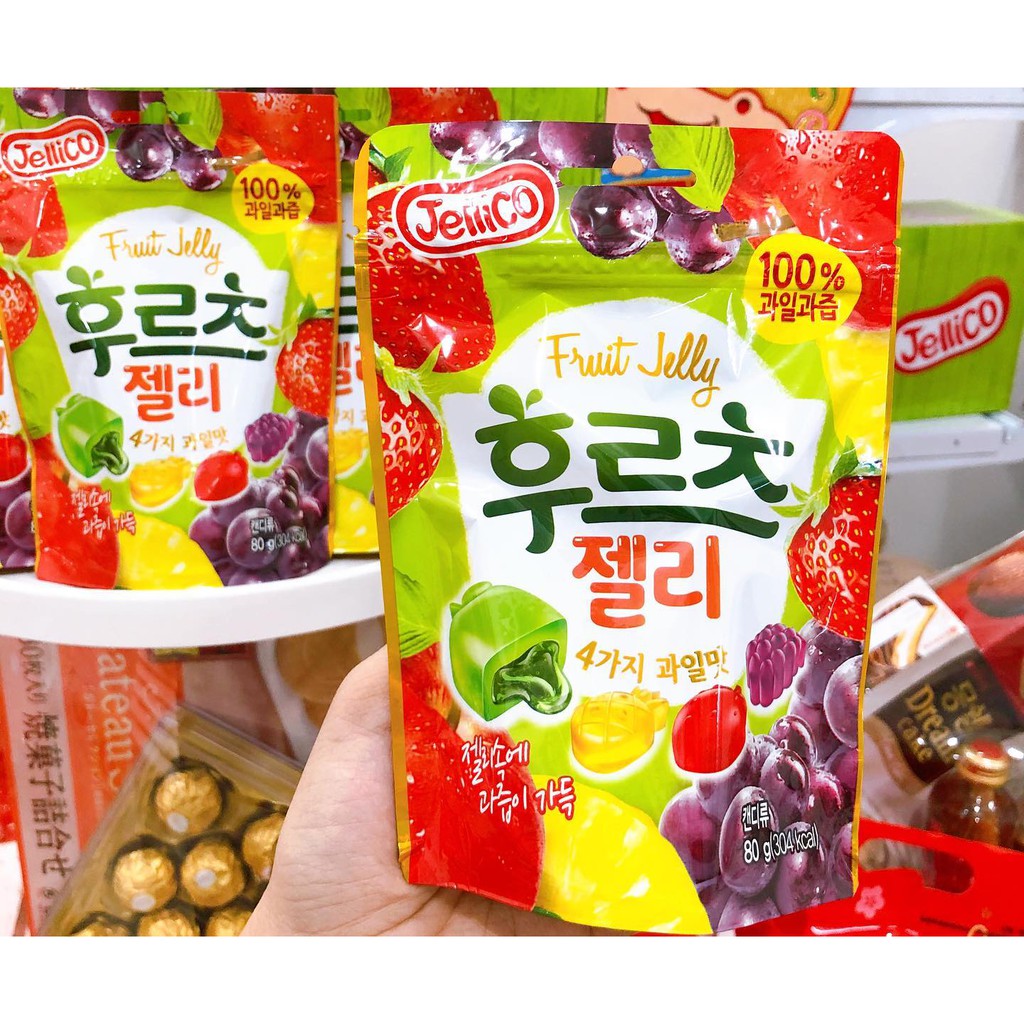 Kẹo dẻo trái cây nhân si rô Hàn Quốc
