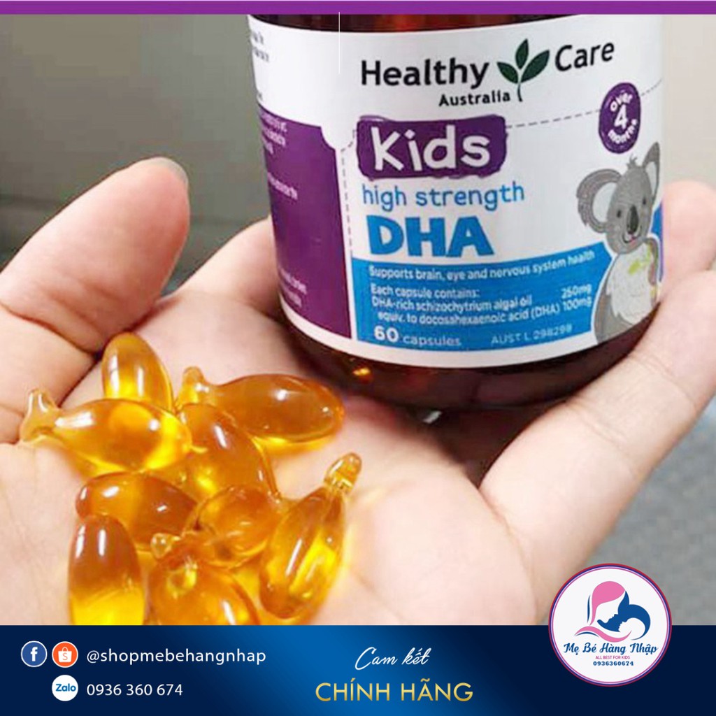 DHA Healthy Care của Úc 60v (dùng cho bé 4 tháng tuổi trở lên)