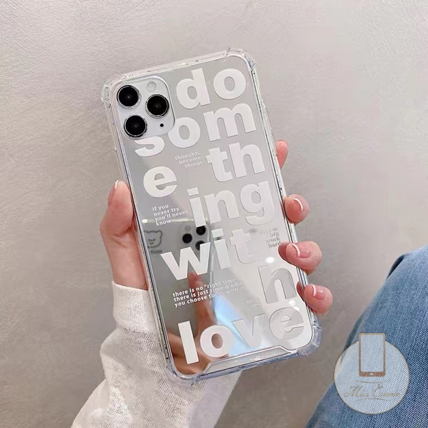Ốp Điện Thoại Tráng Gương In Chữ Tiếng Anh Cho iPhone 7Plus 8Plus XR 11 Pro MAX 12 13 Pro MAX 7 8 Plus X XS MAX SE 2020