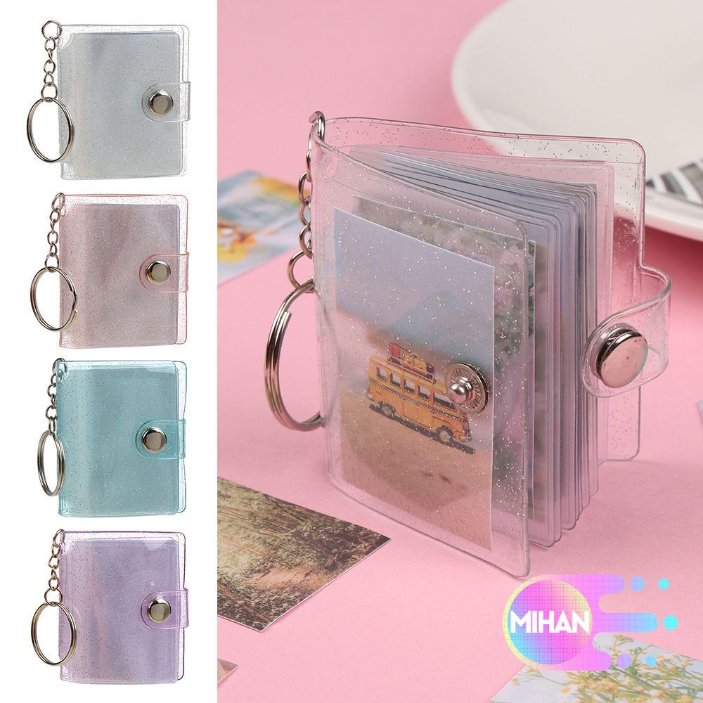 Móc khóa kiểu album đựng ảnh mini bỏ túi 2 inch chất liệu PVC nhiều màu sắc thời trang
