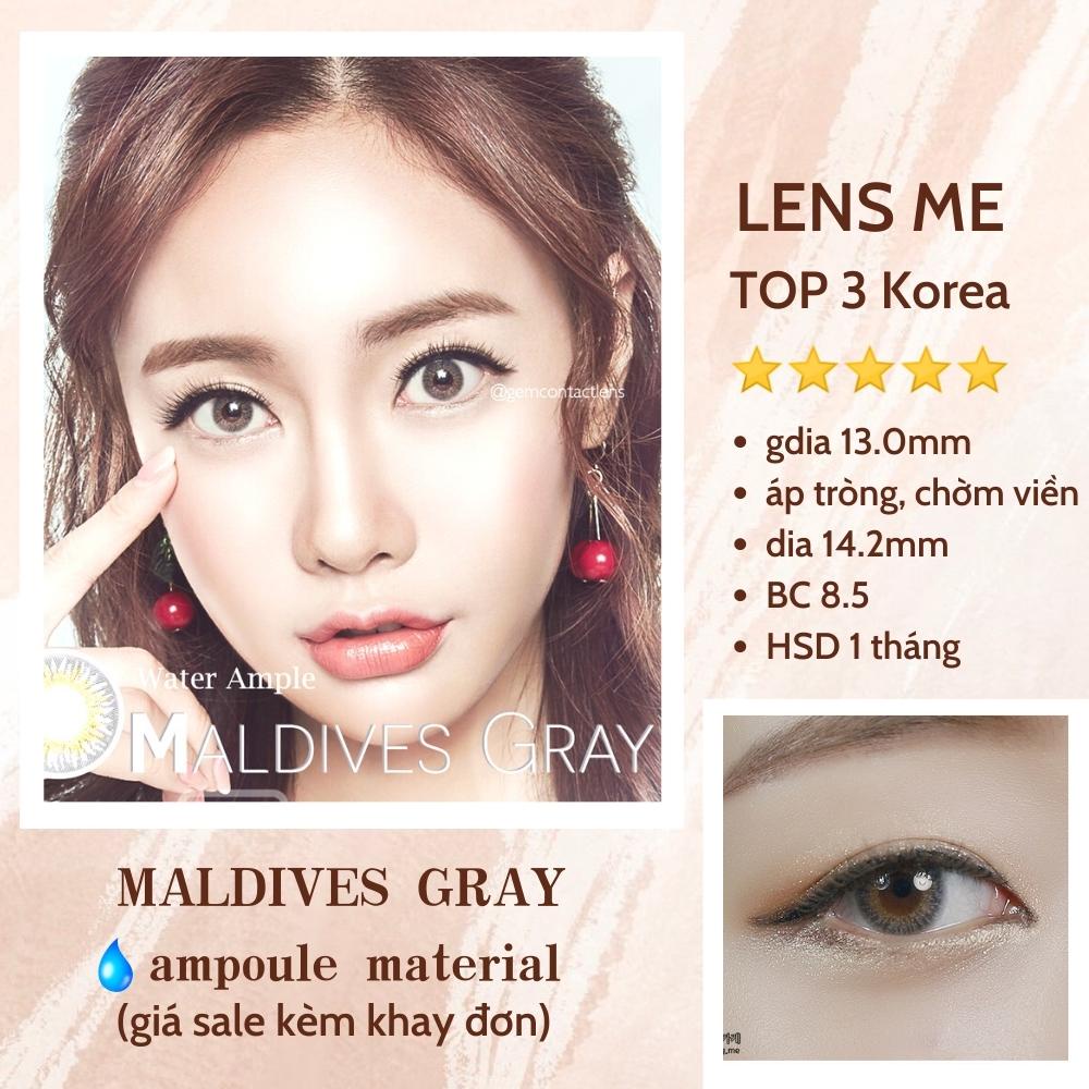 áp tròng Water Ample MALDIVES GRAY -LENS ME-  HSD 1 THÁNG - Lens Tây Ẩm Cao Phù Hợp Mắt Nhạy Cảm