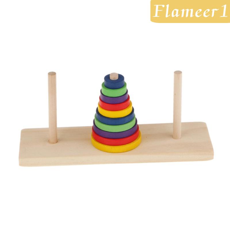 [Flameameer1] Đồ Chơi Tháp Gỗ Hanoi Truyền Thống Ấn Độ Tinh Tế Làm Quà Tặng Cho Gia Đình