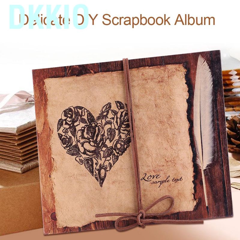 Dkkio Accordion Foldable Album DIY Memories Scrapbook Photo Handmade Crafts Home Collection Decoration