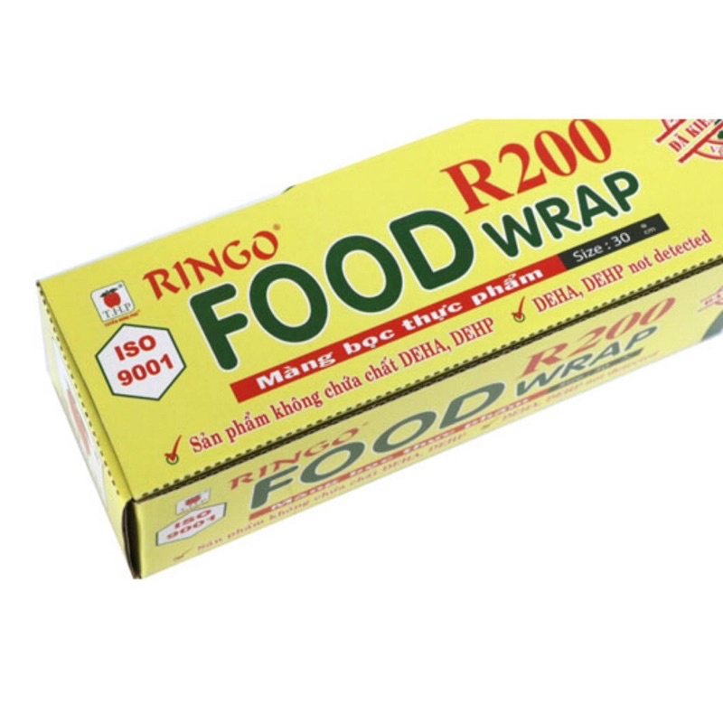 Màng Bọc Thực Phẩm Ringo Wrap 200, Dùng Được Trong Lò Vi Sóng, Tủ Lạnh An Toàn, Có Thanh Trượt Cắt Tiện Lợi