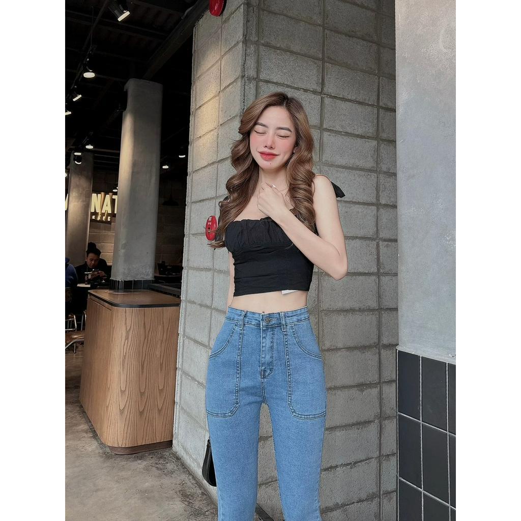 Quần jean nữ ống đứng, Quần bò nữ dáng ôm hot trend 2023