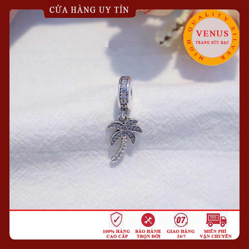 [Charm bạc 925 cao cấp] Charm treo cây dừa- Mã sản phẩm VENUSDUA