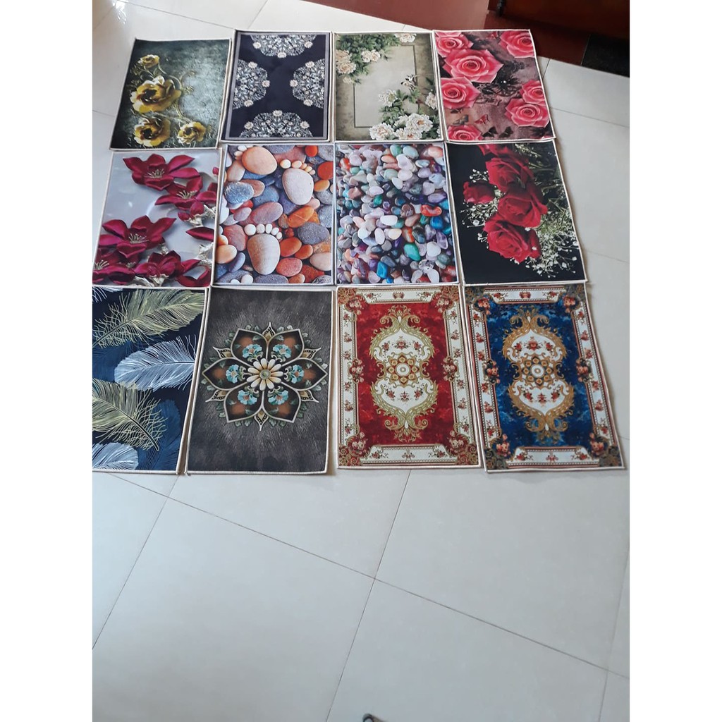 THẢM LAU CHÂN HỌA TIẾT  CHỐNG TRƠN TRƯỢT( kích thước 40-60cm)