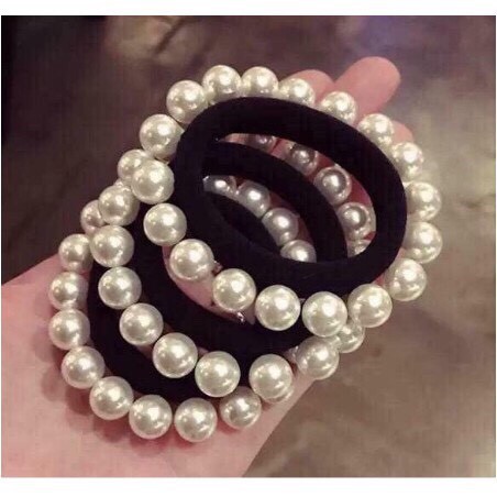 DÂY BUỘC TÓC ⚡️FREESHIP⚡️ Dây Buộc Tóc Đính Hạt Siêu Hot Cho Bạn Gái