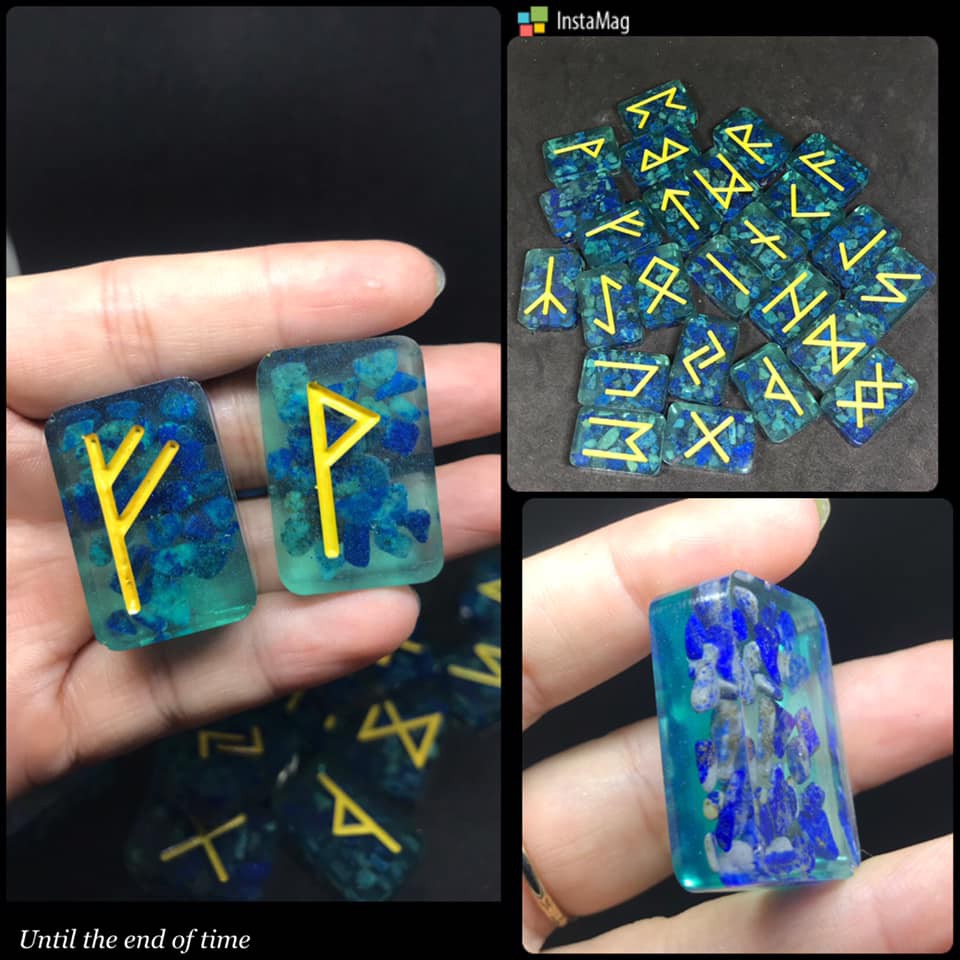 Bộ kí tự Runes đá vụn handmade