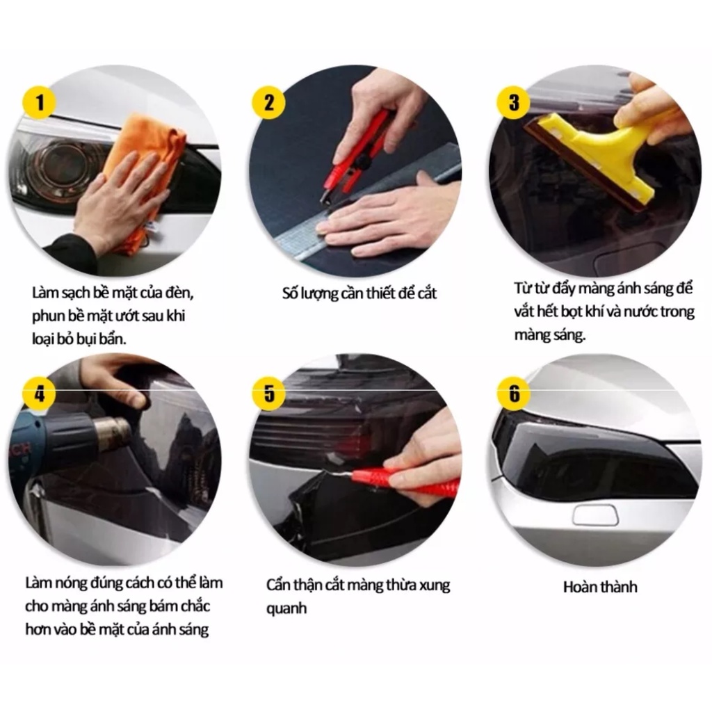 Cuộn Phim Dán Đổi Màu Cho Đèn Pha Xe Hơi loại cao cấp