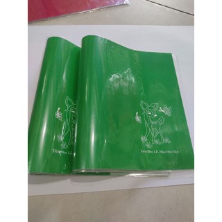 2 tờ bao tập xanh lá + bìa kính.