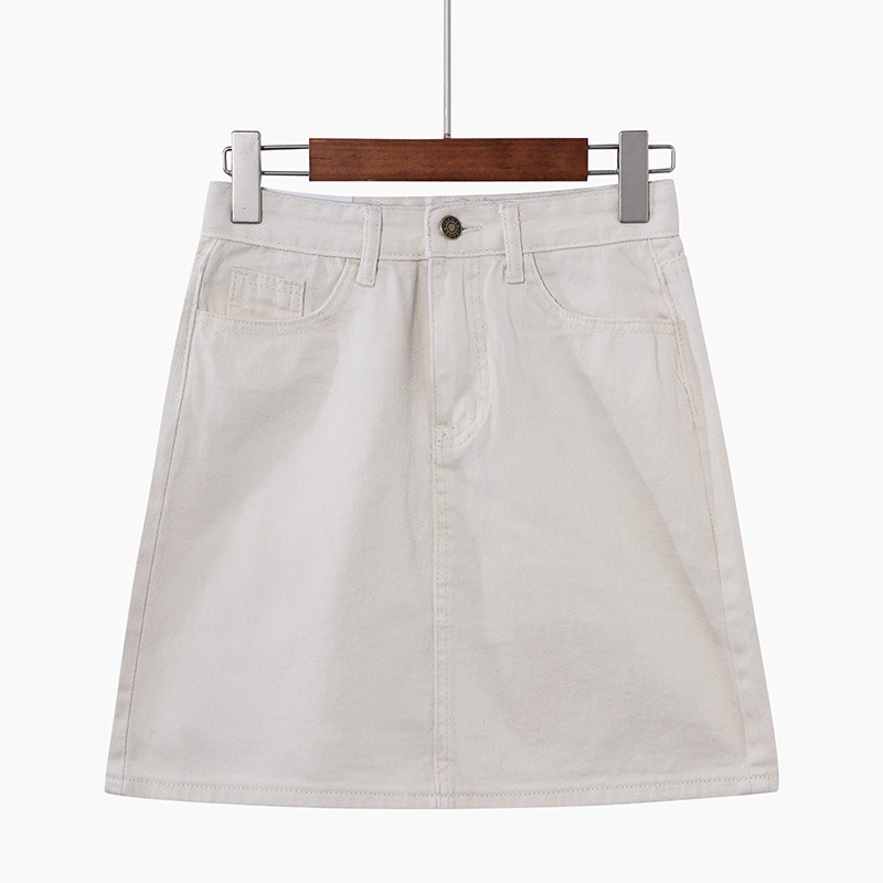 chân váy jean Dáng Chữ A Lưng Cao Kiểu Hàn Quốc Dễ Phối Đồ | BigBuy360 - bigbuy360.vn