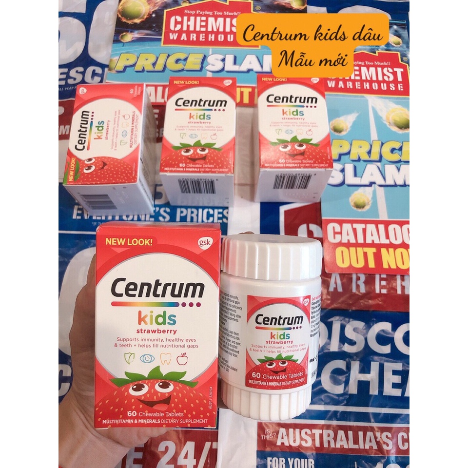 Viên uống vitamin tổng hợp centrum Kids 60 viên của Úc