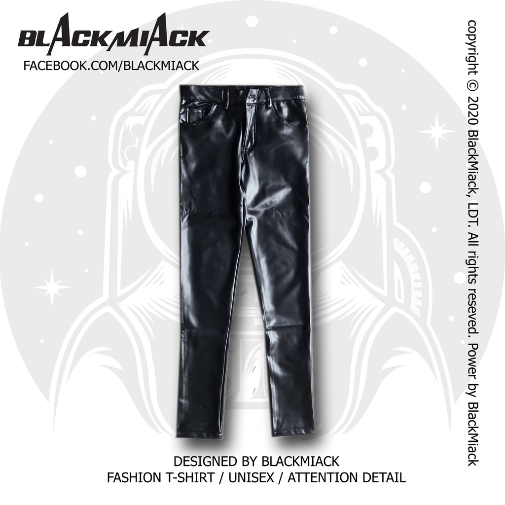 Quần Da Wax BLACKMIACK dáng ôm - skinny leather pant washed