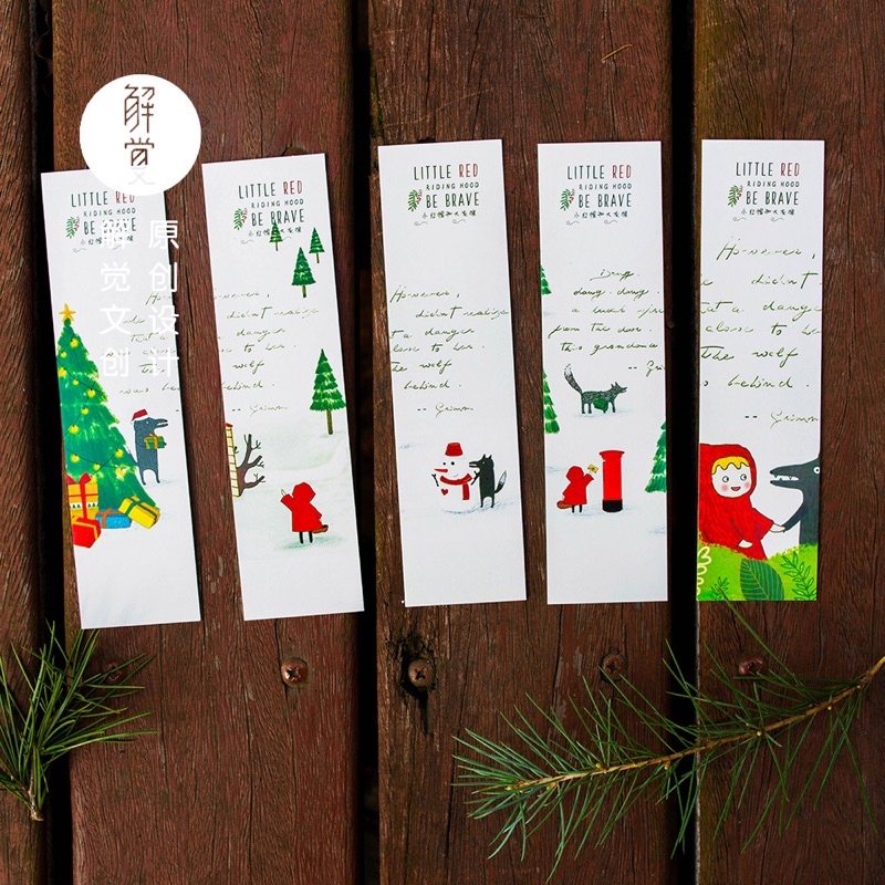 Hộp 30 tấm bookmark đánh dấu sách rừng xanh cây cối