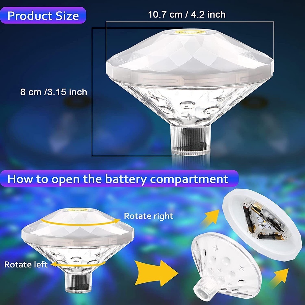 Đèn LED Chống Thấm Nước Thay Đổi Màu Sắc Dành Cho Bể bơi / Sân Vườn