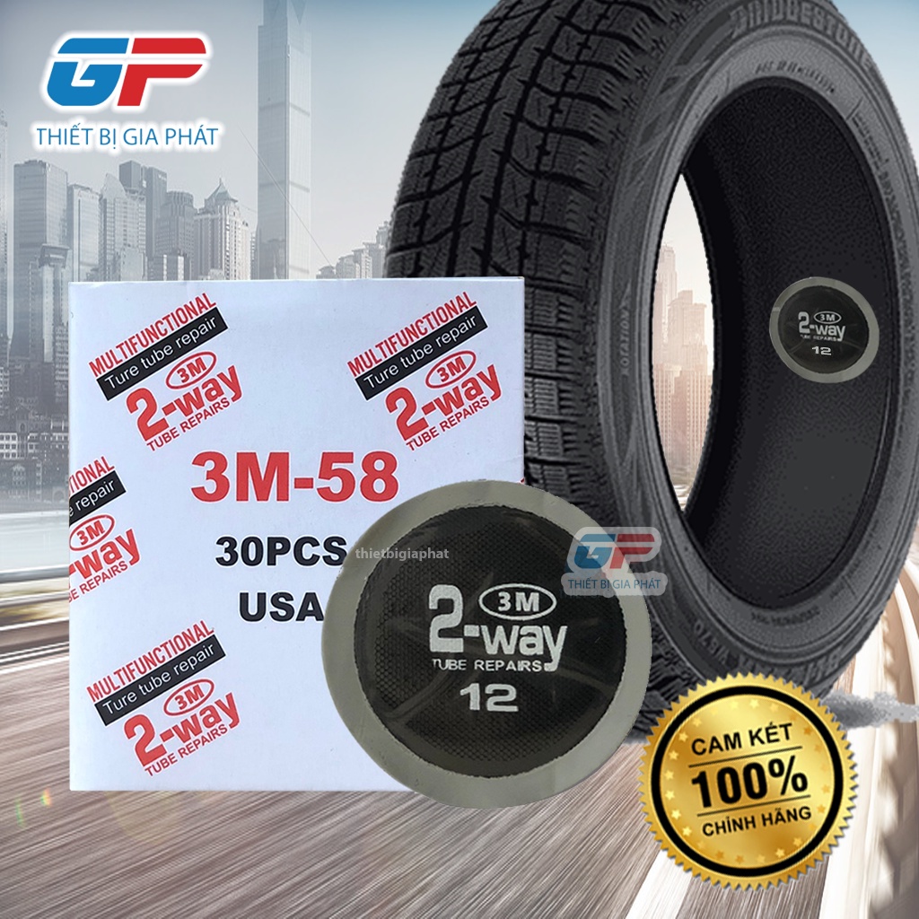 Miếng Vá Săm Lốp 3M Kích Thước 58MM Chất Lượng - Chuyên Dụng Cho ô Tô, Xe Máy, Uy Tín, Được Nhiều Thợ Sửa Chữa Tin Dùng