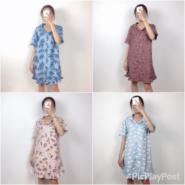 Váy ngủ pijama loại 1 siêu cute