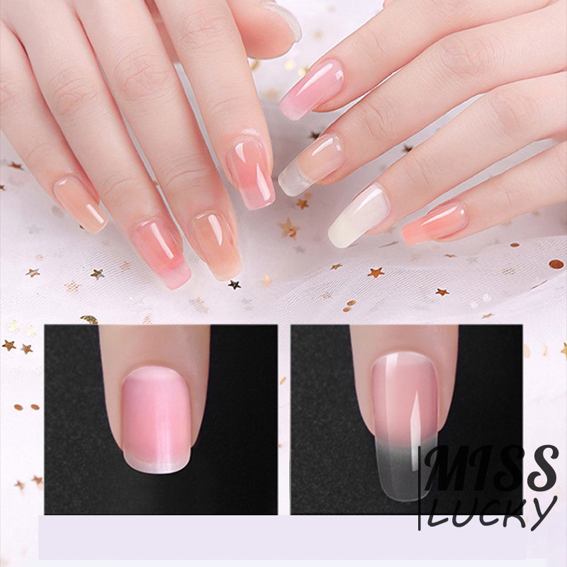 Set 100 khuôn móng tay nhân tạo trong suốt có thể tái sử dụng