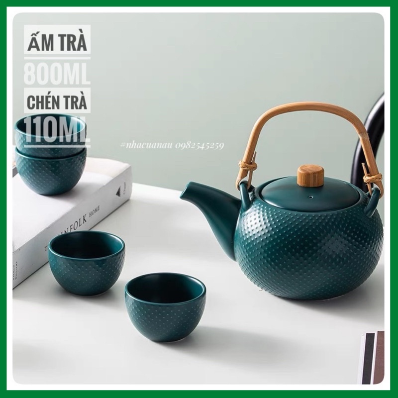 [CÓ SẴN] Bộ ấm trà Sứ phong cách hiện đại thiết kế sang trọng Phù hợp làm quà tân gia, sắm về nhà mới, quà Tết