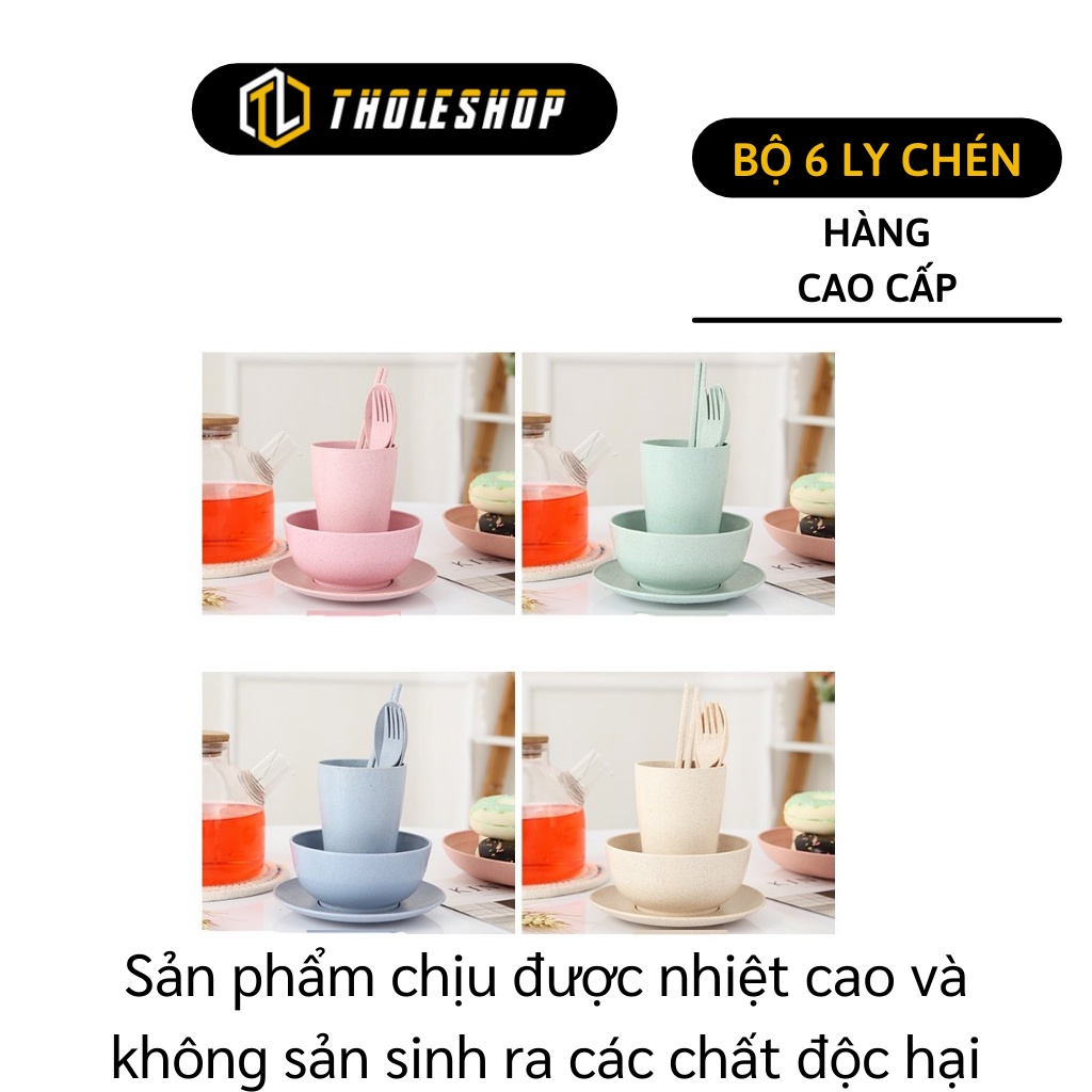 Chén Lúa Mạch - Bộ 6 Món Chén, Muỗng, Đũa, Nĩa, Dĩa Thân Thiện Môi Trường 8744