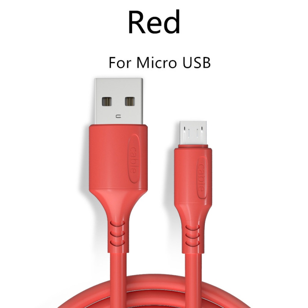 Dây Cáp Sạc Đồng Bộ Dữ Liệu Micro USB Bằng Silicone Dài 1.2m Cho Điện Thoại Android