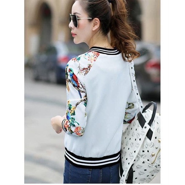 0707AB - Áo bomber tay hoa