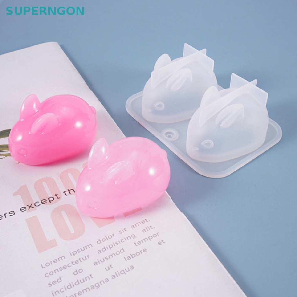 Khuôn Silicone Làm Bánh Hình Thỏ Phục Sinh 3D Đáng Yêu