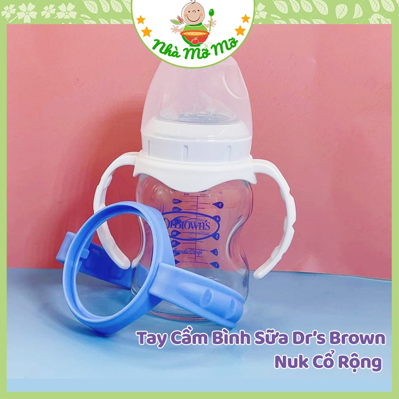 Tay cầm Bình Sữa Dr Brown's Cổ Rộng Cho Bé Tự Cầm Uống Sữa - Nhà Mỡ