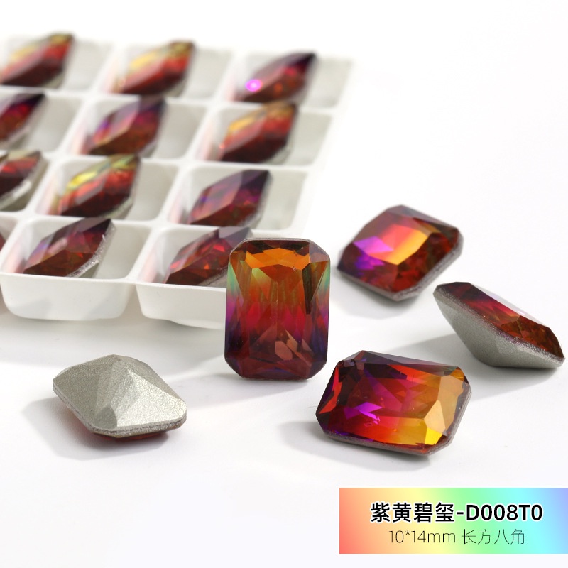 Mũi Khoan Móng Tay Dài K9 Siêu Sáng Đầy Màu Sắc Thủ Công 10pcs