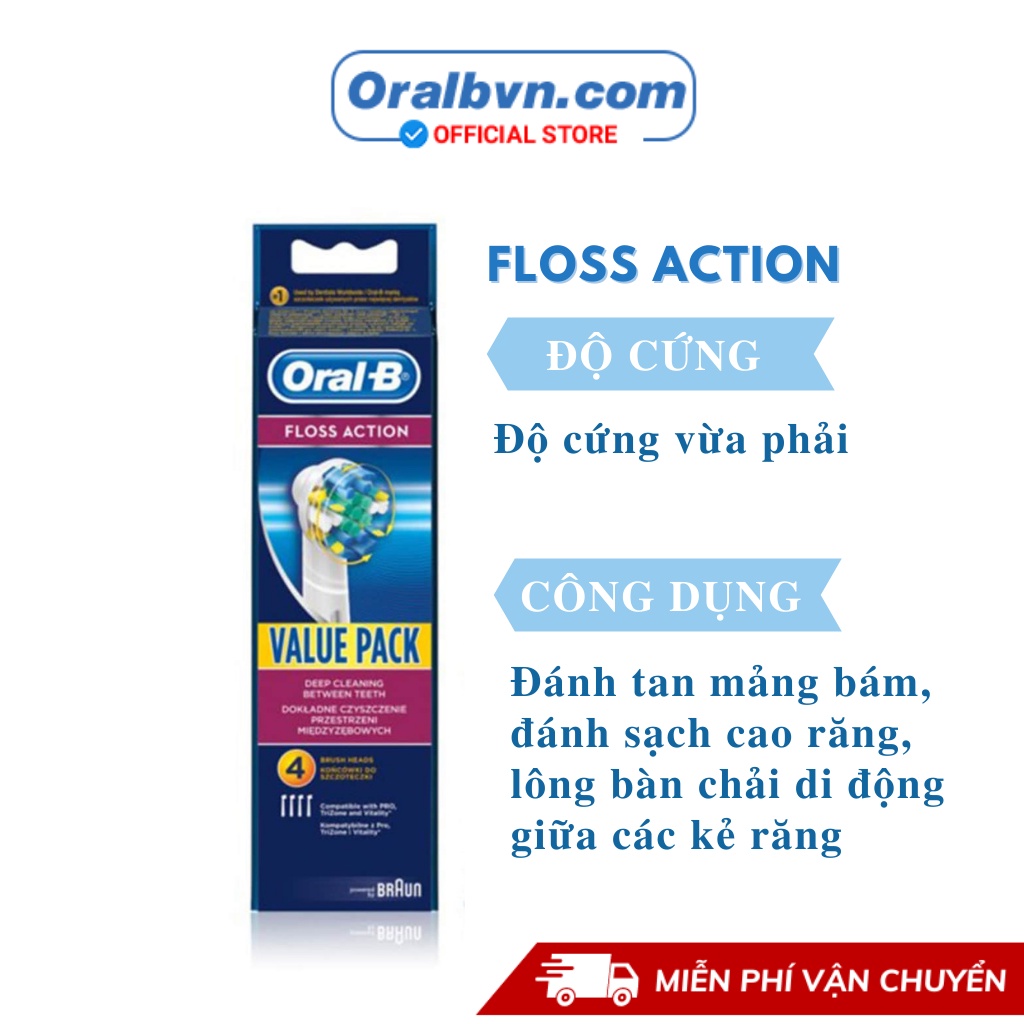 Đầu bàn chải điện Oral B thay thế SENSITIVE dành cho răng nhạy cảm, bảo vệ nướu hạn chế chảy máu răng