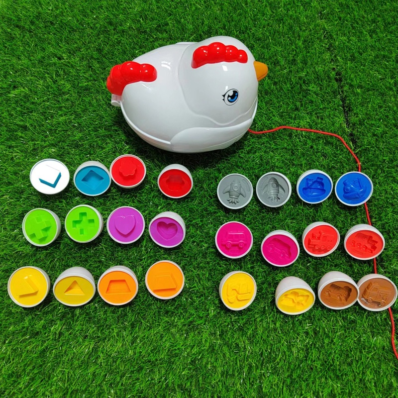 Bộ 12 Quả Trứng Đồ Chơi Giảng Dạy Phát Triển Trí Não Cho Bé