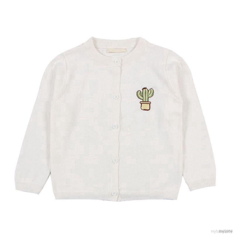 Áo Khoác Cardigan Thêu Họa Tiết Xương Rồng Xinh Xắn Dành Cho Bé