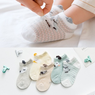 Vớ Cotton Mỏng Phối Lưới Họa Tiết Hoạt Hình Thời Trang Mùa Hè Cho Bé