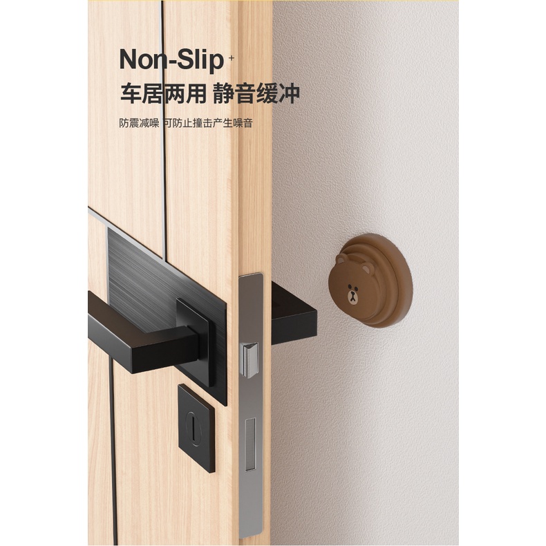 Đệm Dán Cửa Xe Hơi Hình Gấu Nâu Dày Dặn Hấp Thụ Sốc Không Gây Tiếng Ồn Trang Trí Nội Thất