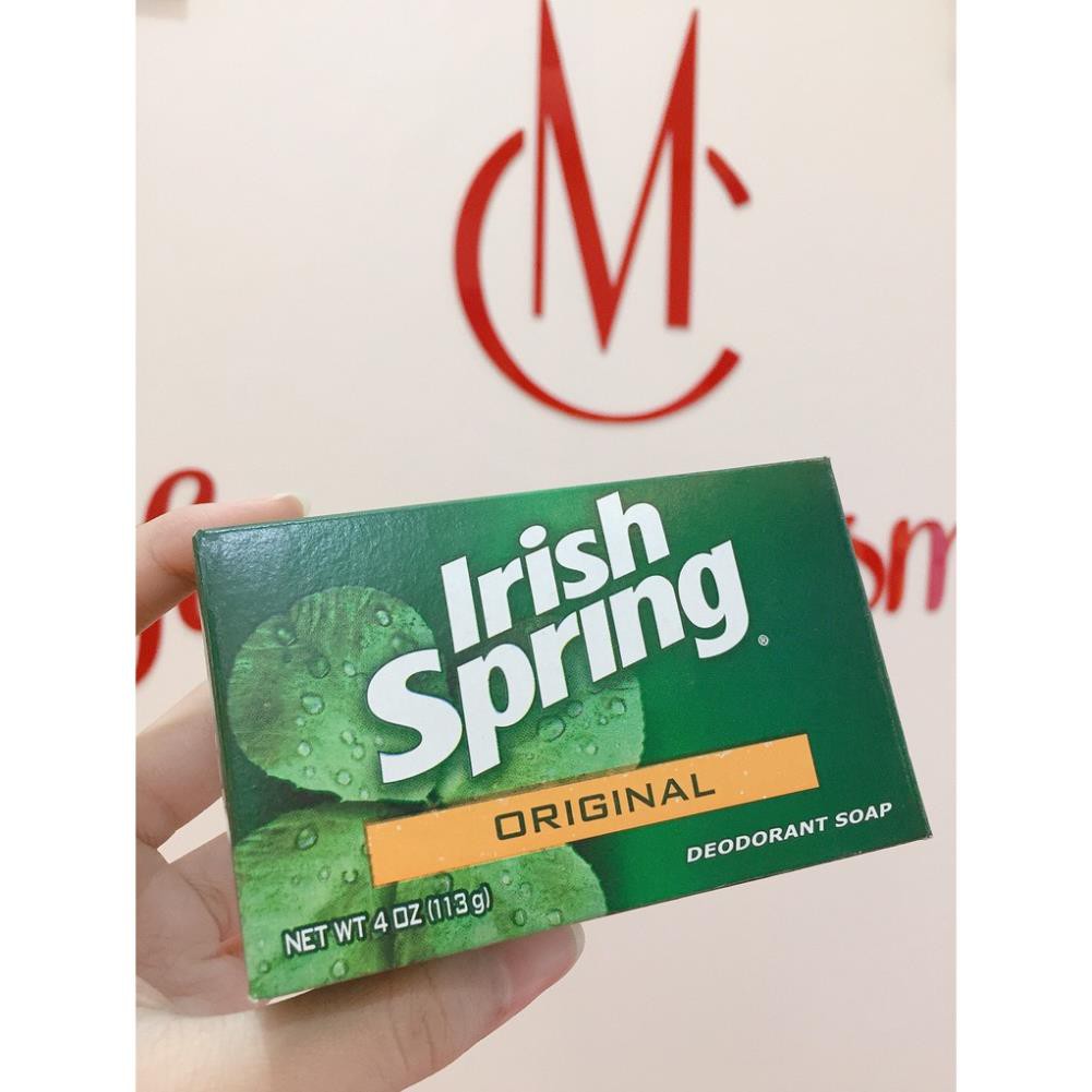 [Nhập khẩu Mỹ] Xà bông cục diệt khuẩn Irish Spring Deodorant Soap Original - 1 hộp (119gr)