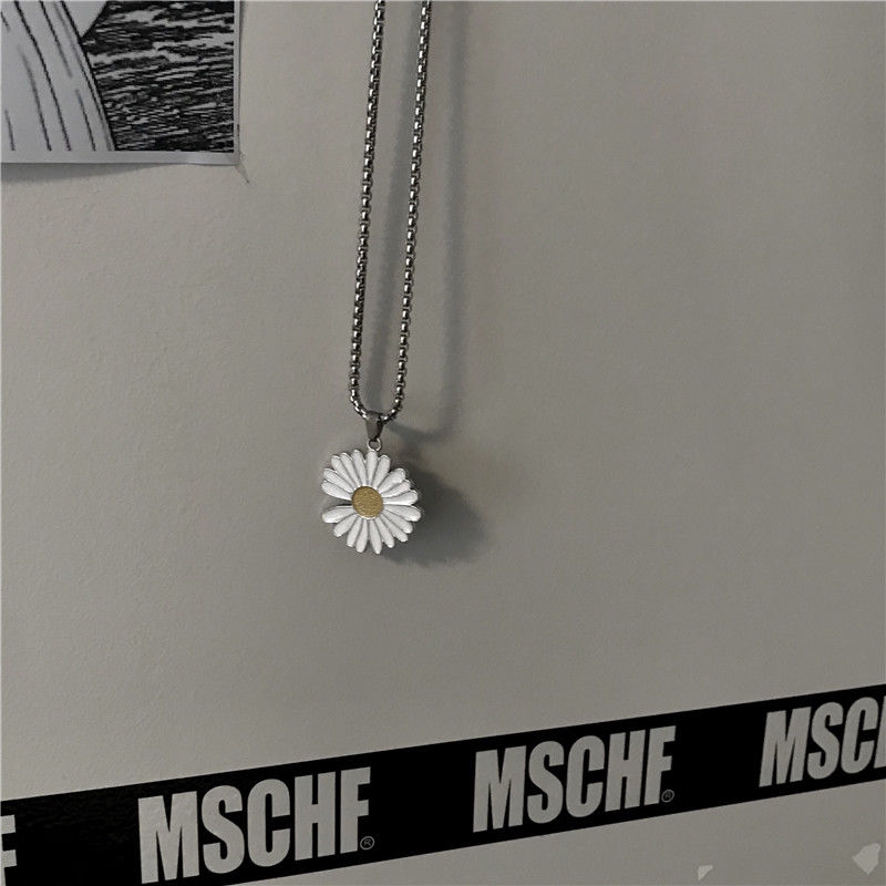 Dây Chuyền Mặt Hình Hoa Cúc Nhỏ Phong Cách Hip Hop Thời Trang 22194 Dành Cho Nam Nữ