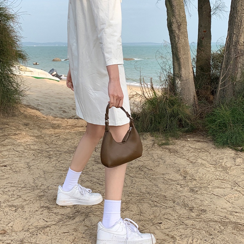 Túi xách IELGY màu trơn phong cách retro đơn giản