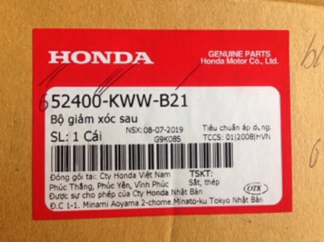 Phuộc sau wave s100 + Rs  zin hãng HONDA 1 bên