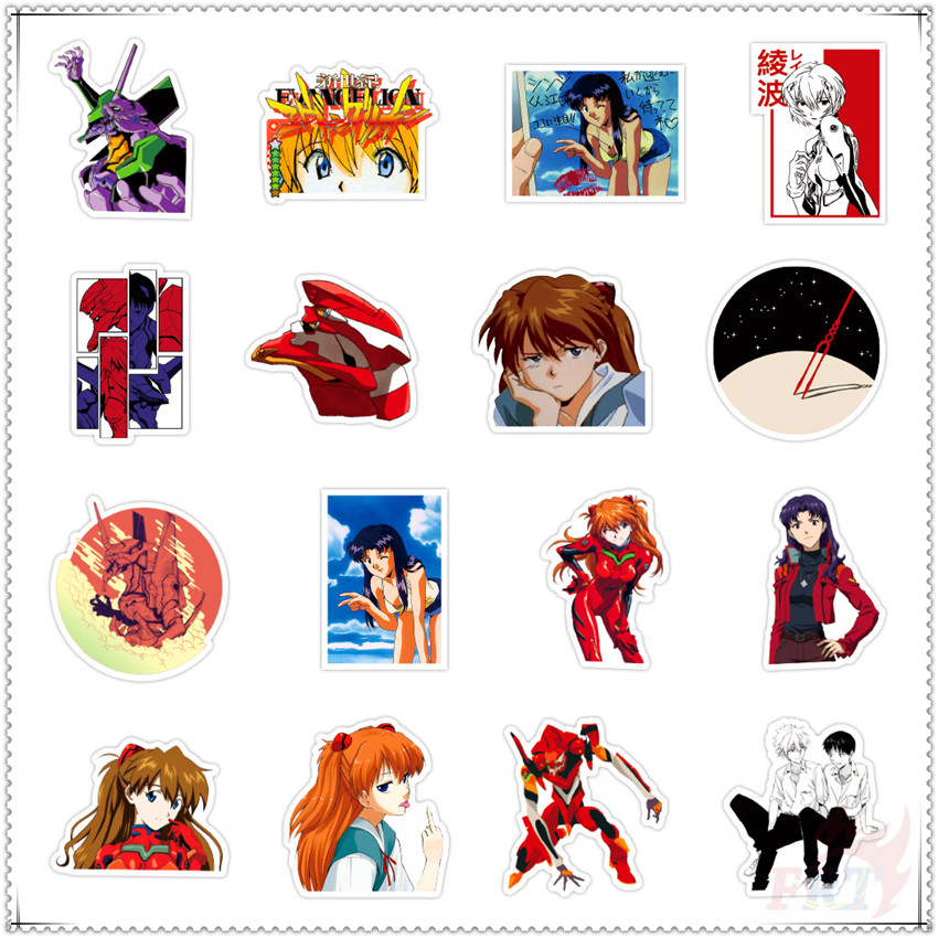 50Pcs/Set ❉ NEON GENESIS EVANGELION Series 01 - Anime EVA Ayanami Rei Stickers ❉ Cartoon DIY Fashion Mixed Waterproof Doodle Decals Stickers