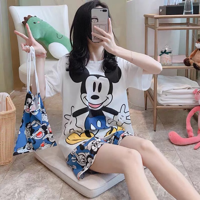 SALE cực sốc bộ ngủ nữ hình micky