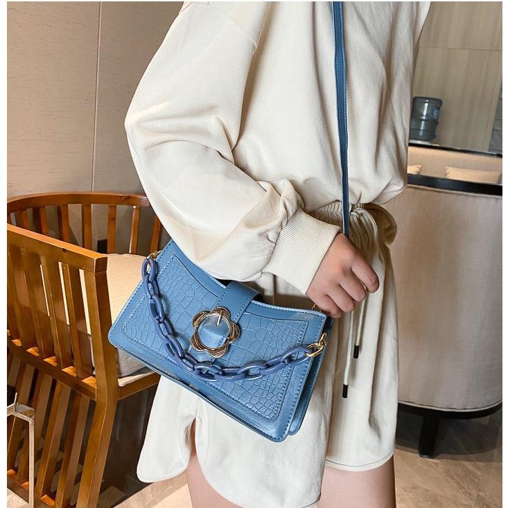 Túi kẹp nách vân cá sấu khóa bấm tròn trẻ trung HANAMA 865 | BigBuy360 - bigbuy360.vn