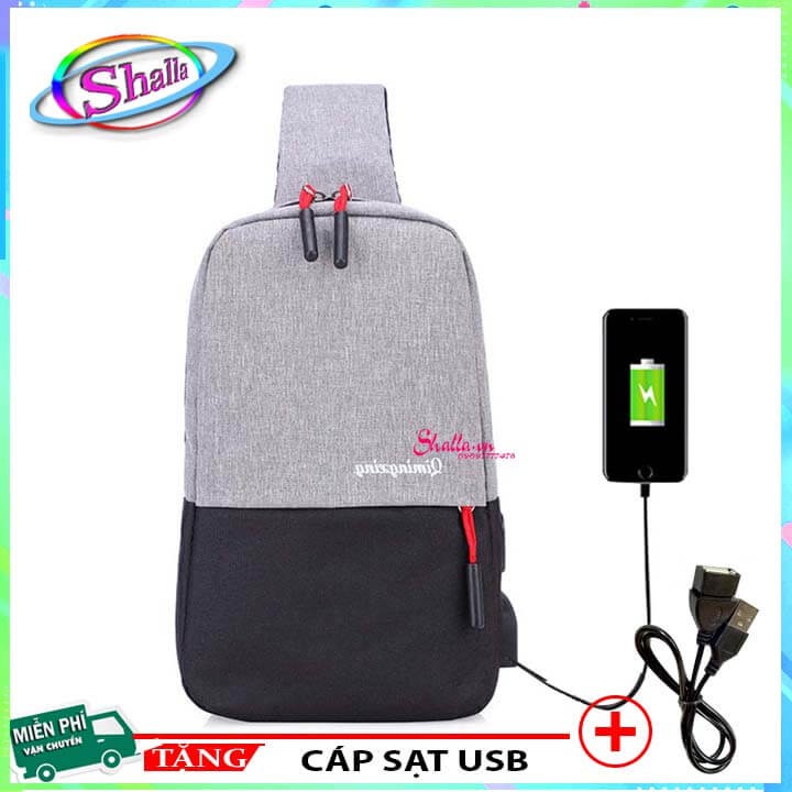 Túi đeo chéo cổng sạt USB hàn quốc Africa k501 Shalla Tặng cáp sạt
