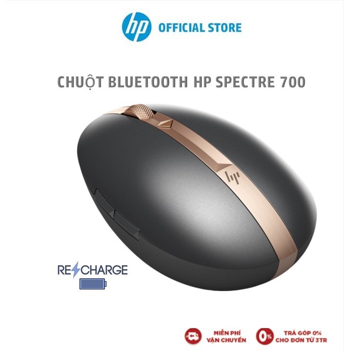 Chuột bluetooth HP Ash Silver Spectre Mouse 700 A/P_3NZ70AA - Hàng Chính Hãng