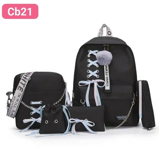 [Mã 4XDV8888 giảm 8k - Đh>99k] Set 4 Món Balo Túi Thời Trang Đi Học Giá Rẻ_CB21