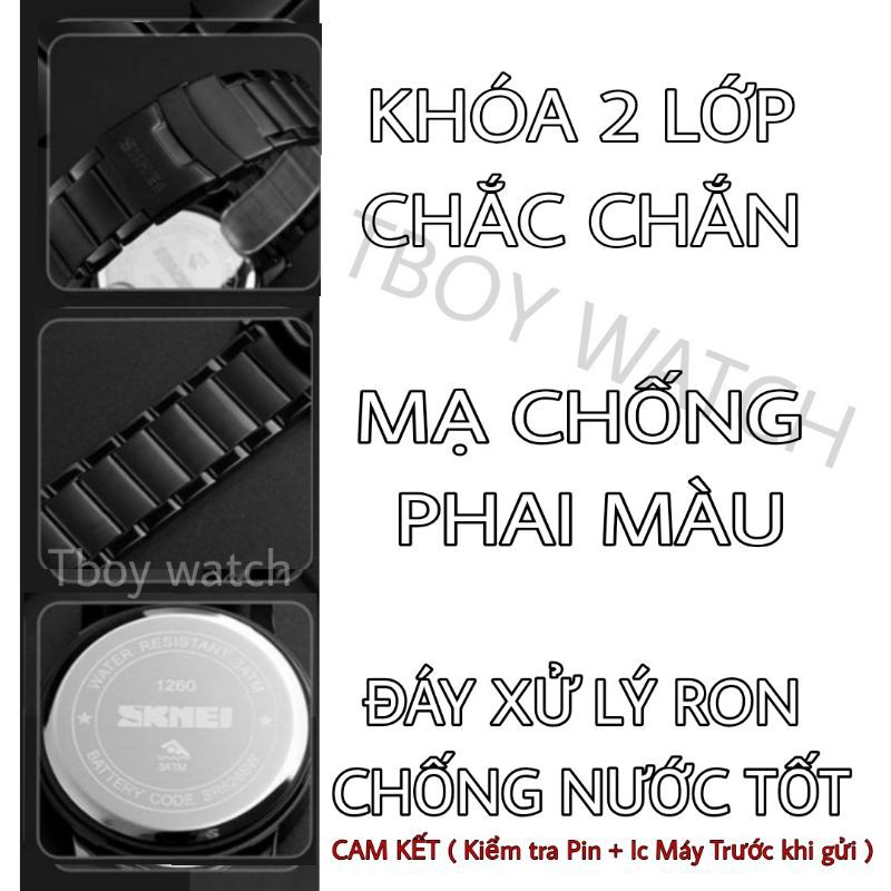 Máy Nhật Chính Hãng | ĐỒNG HỒ NAM SKMEI F130 Độc đáo - Chống Nước Kính Tráng Sapphire Chạy Trục Số Không Kim