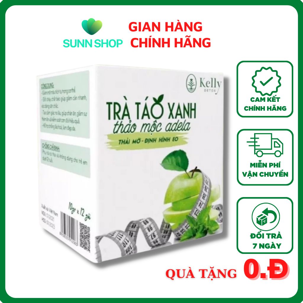 Mã COSDAY386 -10% đơn 150K Trà Táo giảm cân. thảo mộc xanh định hình eo