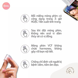 Màng phim tránh thai VCF (3 miếng) | Rendi Store