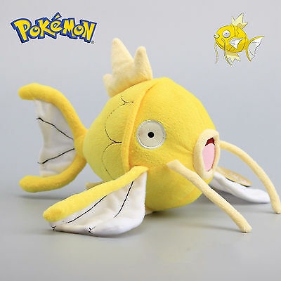 Đồ chơi cá Magikarp Pokemon nhồi bông màu vàng sáng bóng mềm mại phù hợp làm quà tặng dễ thương 9"