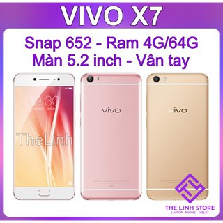  Điện thoại Vivo X7 ram 4G 64G - Màn 5.2 inch Vân tay